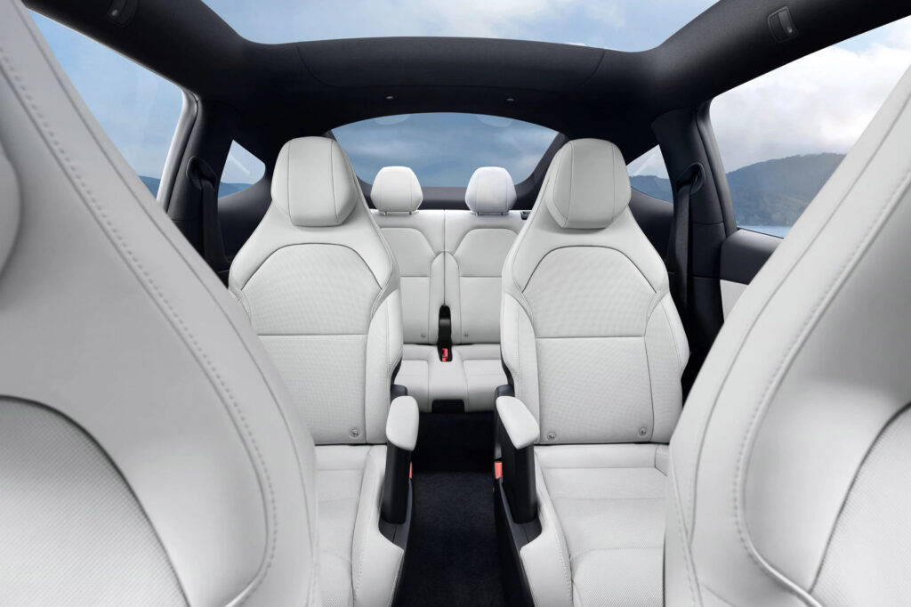 Interior of Tesla Model Y L with captain seats