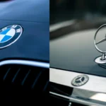 Mercedes and BMW logos side by side symbolizing collaboration