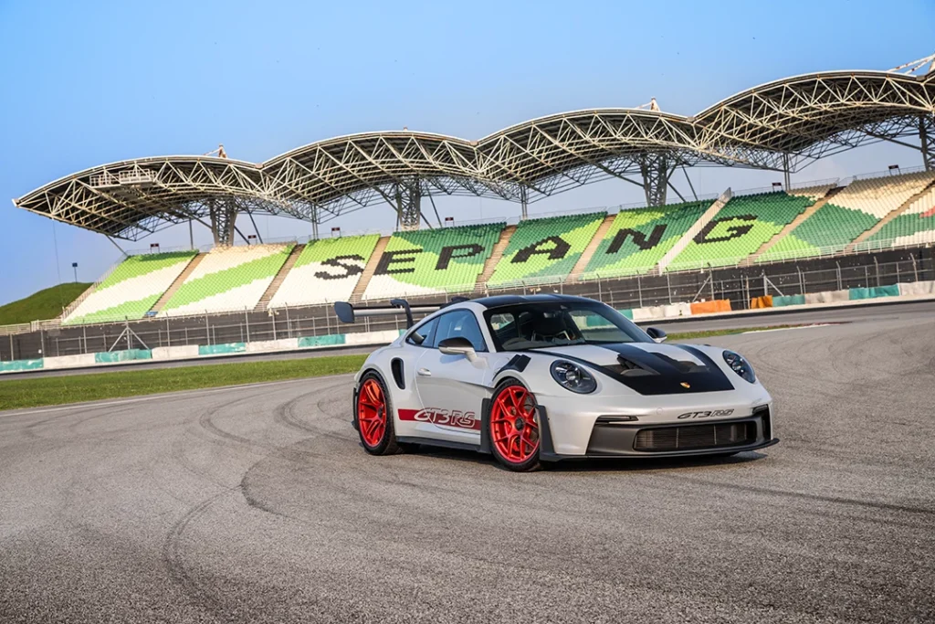 Porsche 911 GT3 on racetrack