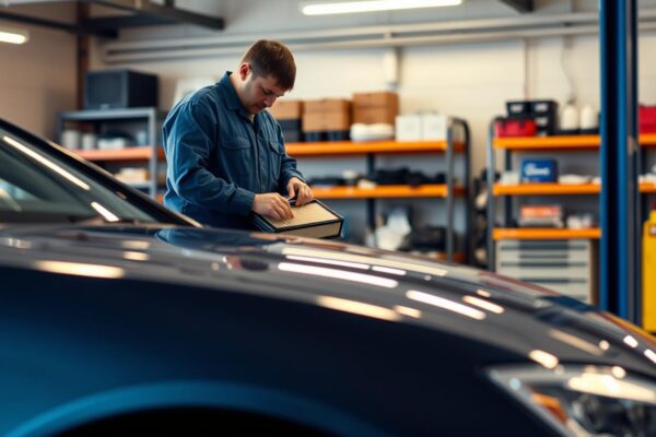 Car air filter replacement