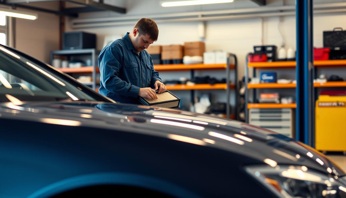Car air filter replacement