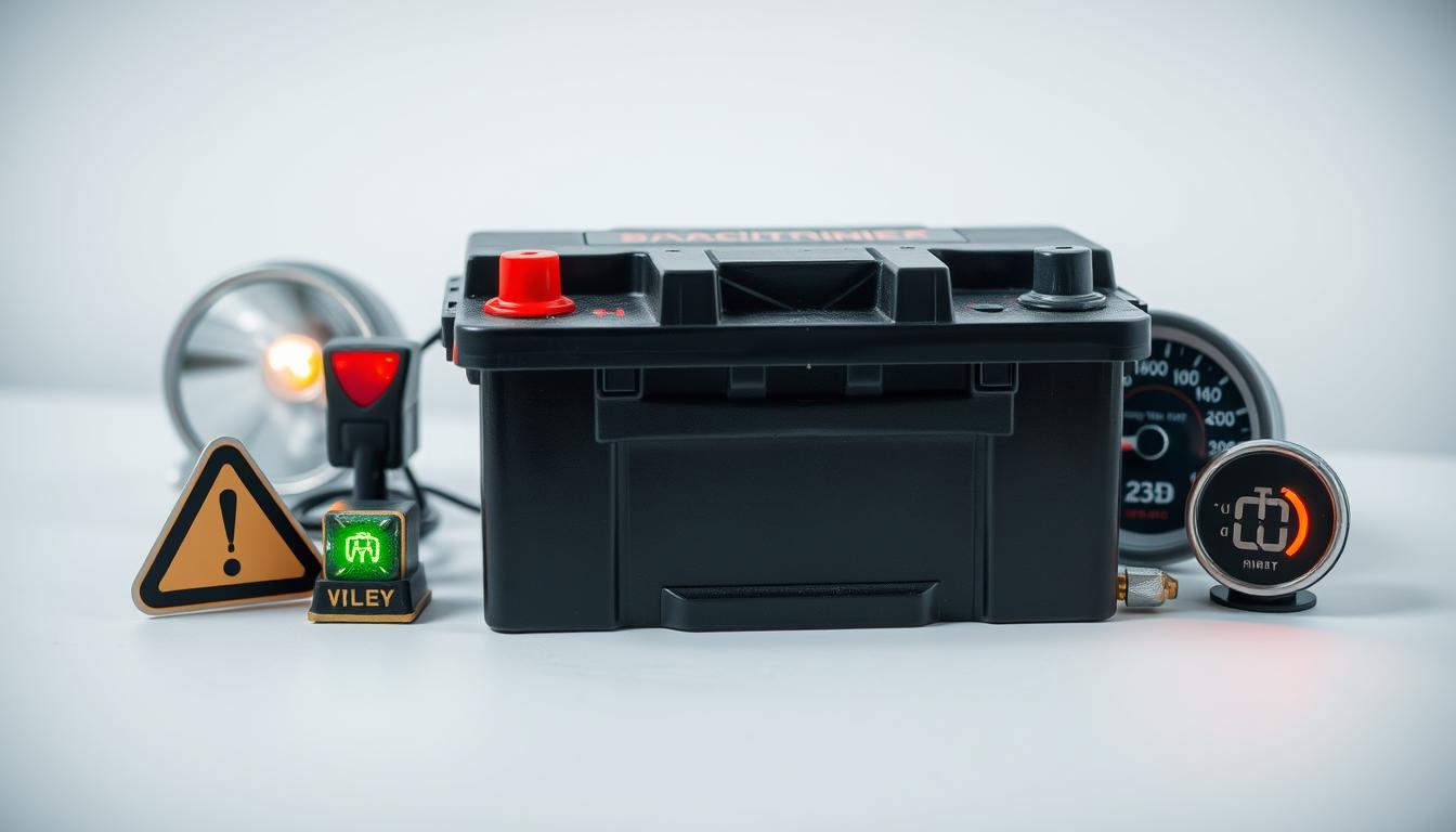 Car battery replacement signs