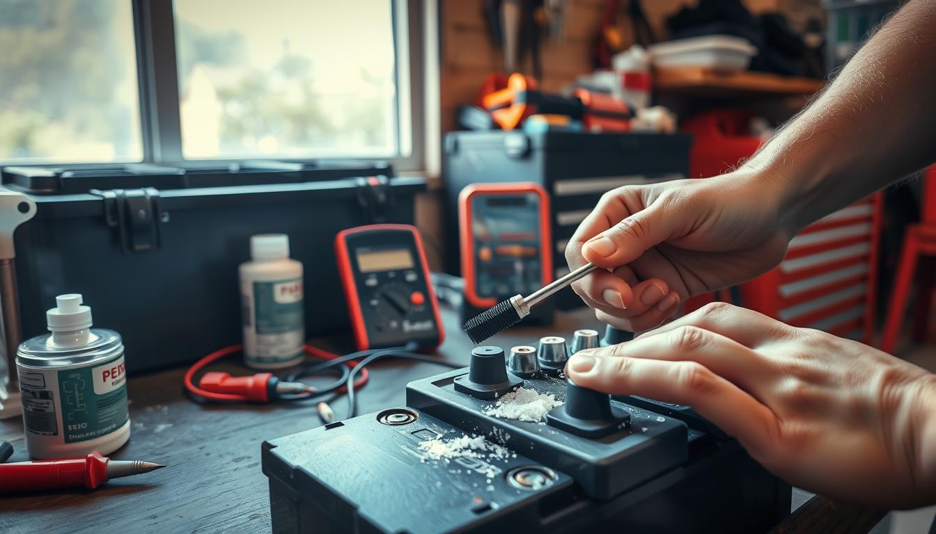 DIY battery terminal cleaning