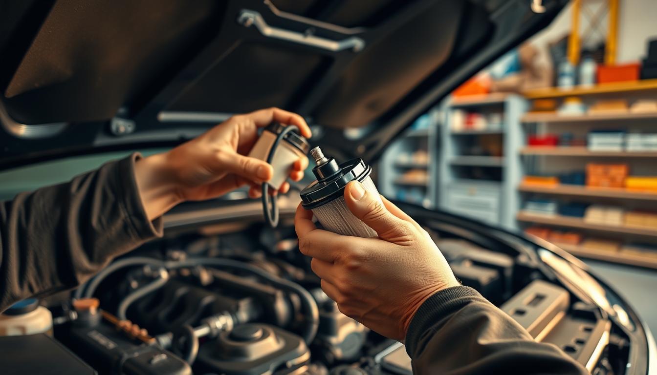 Replace car fuel filter